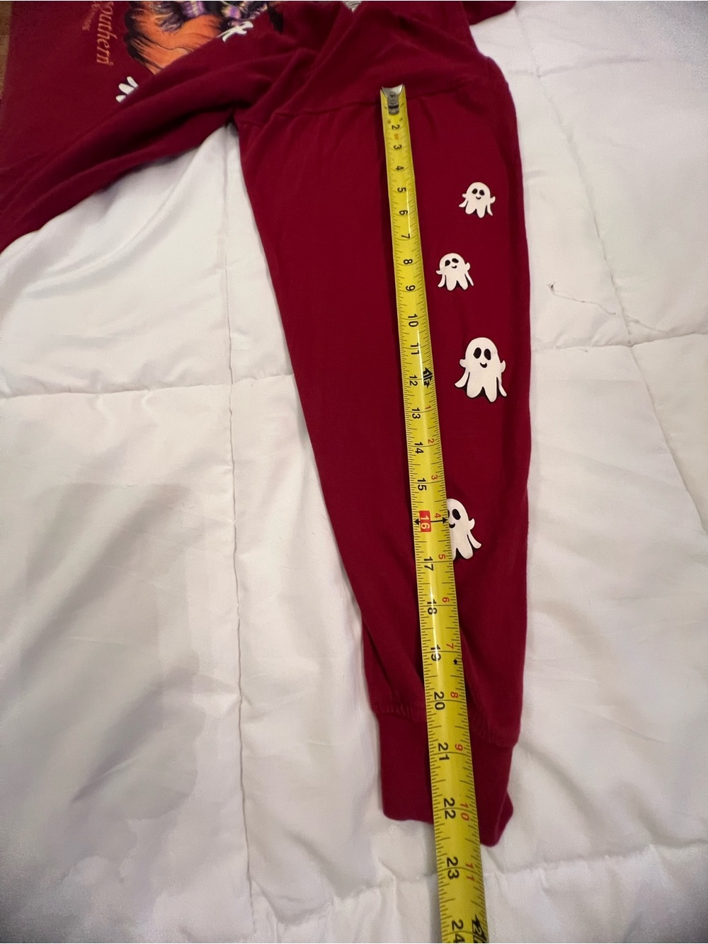 Simply Southern Women’s Large Long-Sleeve T shirt Ghost Fall Red - Picture 6 of 6